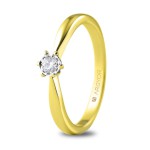 Inel solitaire de aur cu diamant 0,14ct 74A0514 | Argyor