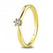Inel de logodna din aur galben de 18k cu diamant 0,05ct 74A0512